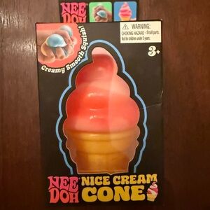 Kids Nice Cream Cone Squishy Toy - Pink & Cream